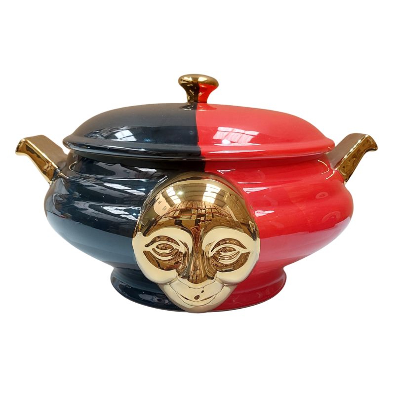 Sopera Porcelana Eleggua con Cara 20 x 33 cm